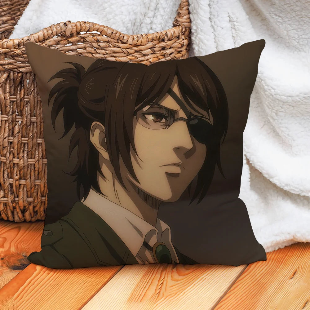 Attack on Titan Hange Zoe Pillow Case Home Decoration Cushion Cover Suitable For Office Sofa Bedroom Car