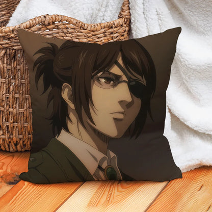 Attack on Titan Hange Zoe Pillow Case Home Decoration Cushion Cover Suitable For Office Sofa Bedroom Car