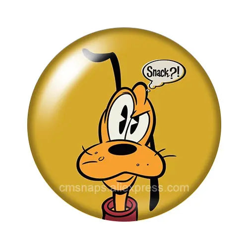 Pluto Goofy Dogs Glass Cabochon