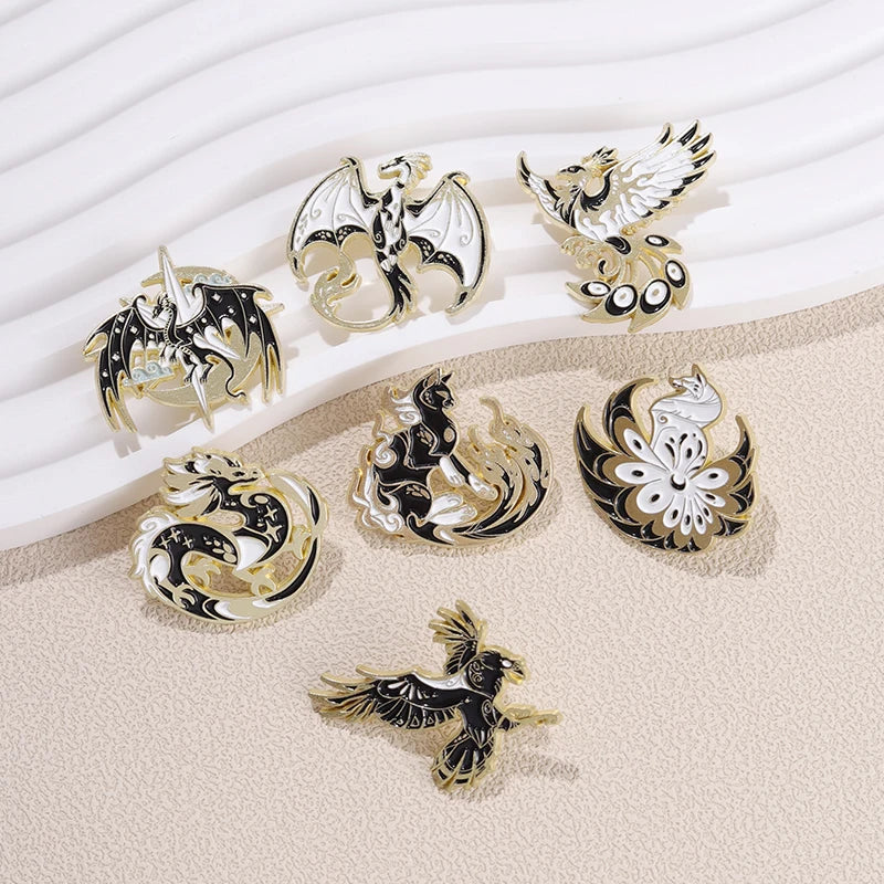 Animals Enamel Pin Eagle Dragon Birds Brooch Badge Jewelry Accessories WholesaleLapel Metal Gifts Backpack Hat Friends