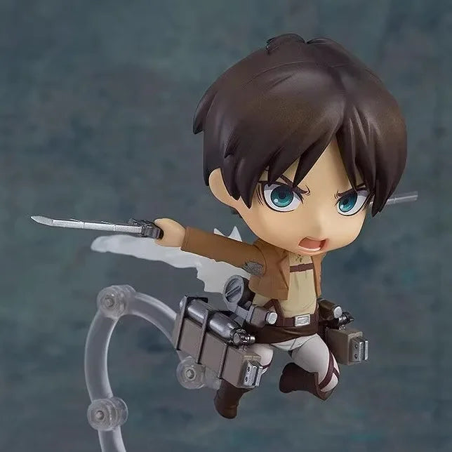 Attack On Titan Eren Yeager 375 Interchangeable Face Poseable Boxed Action Figure Desktop Decoration Anime Collectors