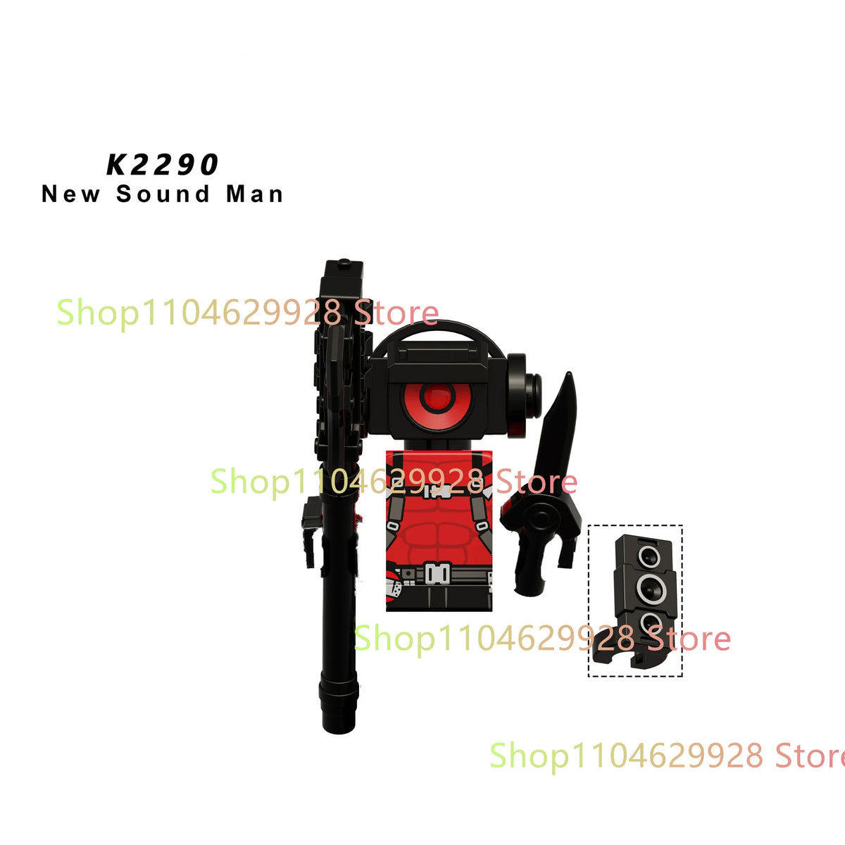 New KDL DJ Upgrade War-Damaged Skibidi Toilet Man Figures Anime Block Toys TvMan Titan Bricks Model Toy For Kid Birthday Gift