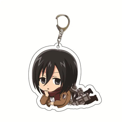 Attack On Titan Keychain Acrylic Keychain Custom Logo Print Backpack Creative Pendant Wholesale Stock Available