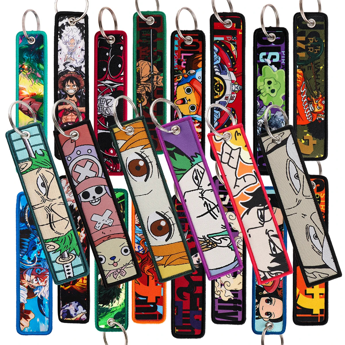 Anime Embroidery Keychain