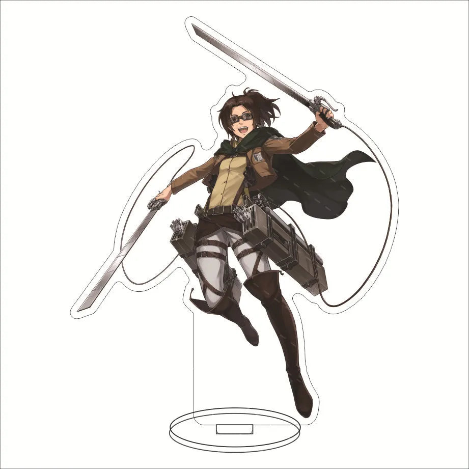 16CM Anime Acrylic Stand Attack on Titan Eren Jaeger Mikasa Ackerman Levi Ackerman Hange Zoë Cos Figure Ornaments Gifts