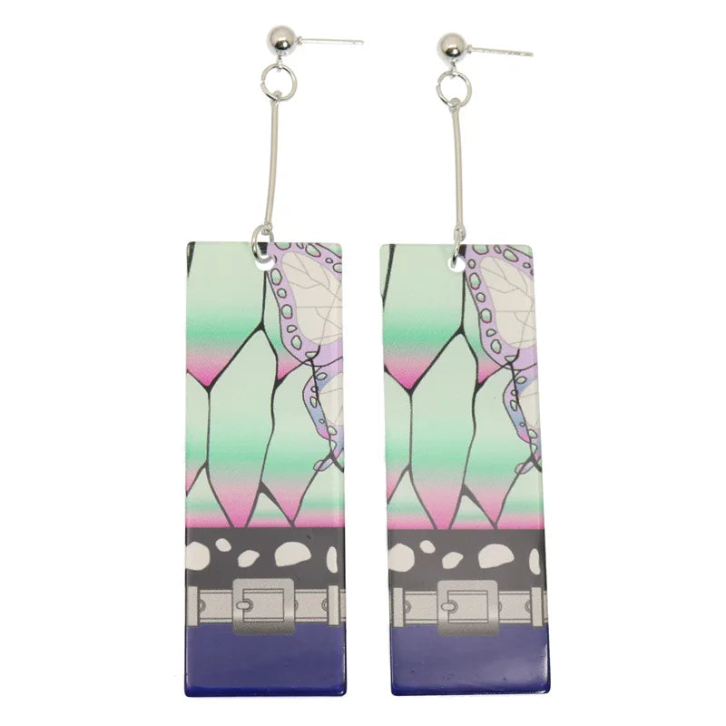 Demon Slayer Tanjiro Hanafuda Earrings