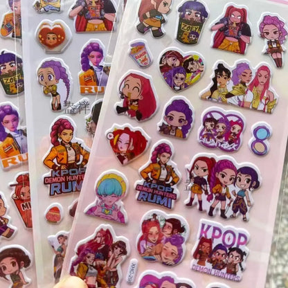 Anime Cartoon Foam Puffy Stickers