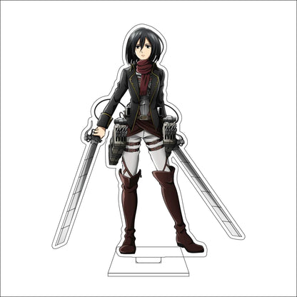 16CM Anime Attack on Titan Cosplay Acrylic Figure Stand Plate Armin Arlert Eren Jaeger Mikasa·Ackerman Ornaments Gifts