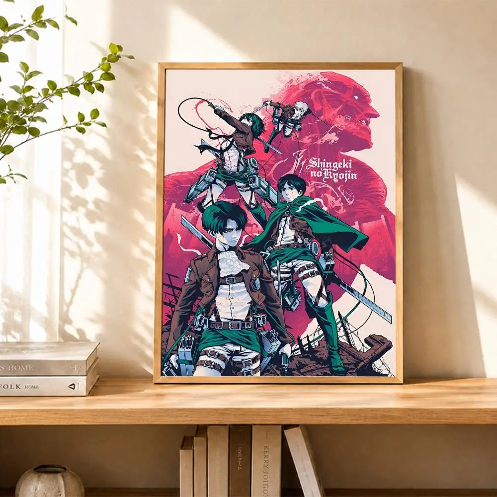 Levi Ackerman Attack On Titan Poster Water Proof Paper Print Room Decor Stickers Art Wall Decor Living Room