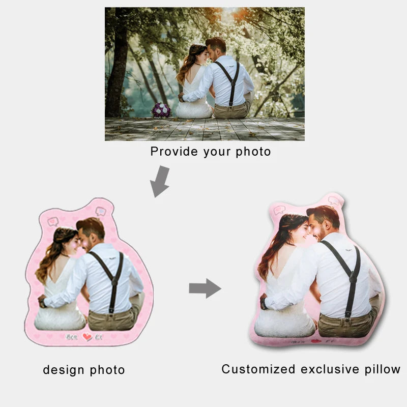 Custom Couple Photo Cushion
