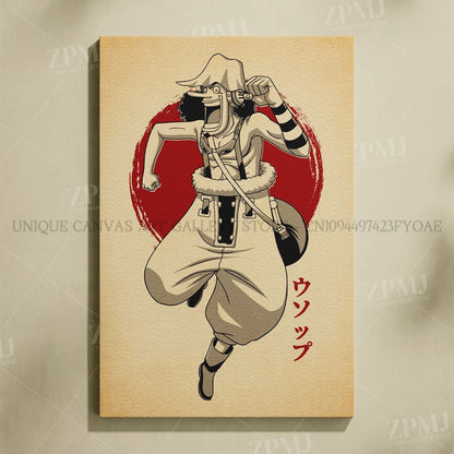 One Piece Monkey D. Luffy Canvas Poster