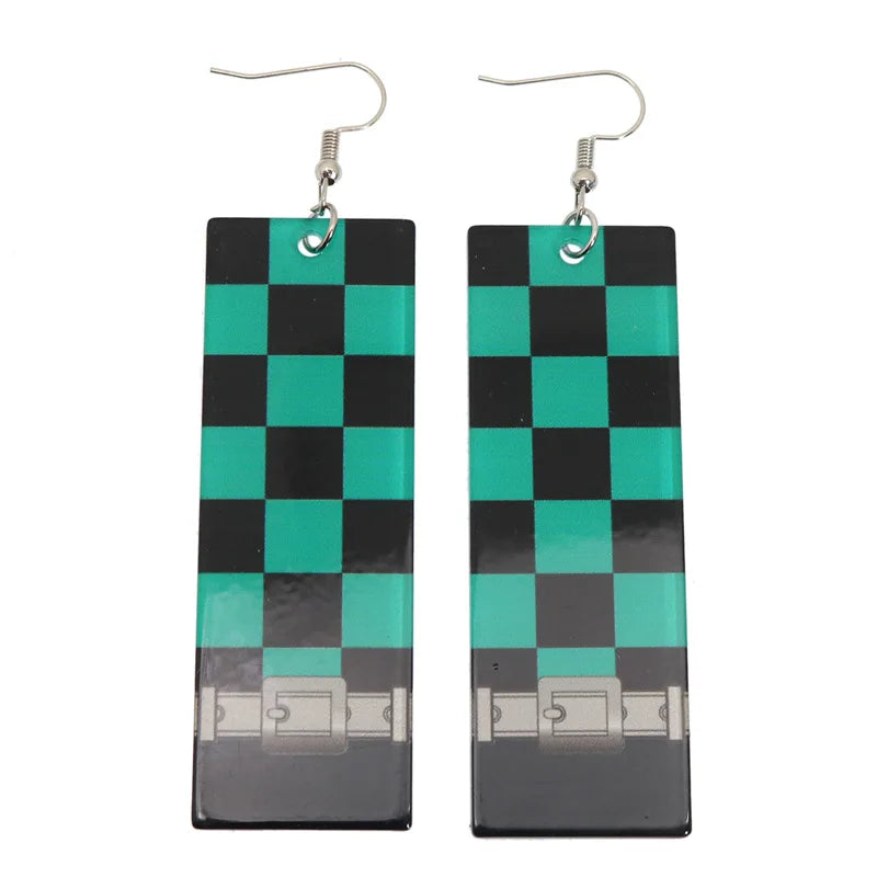 Demon Slayer Tanjiro Hanafuda Earrings