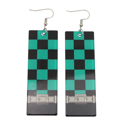 Demon Slayer Tanjiro Hanafuda Earrings