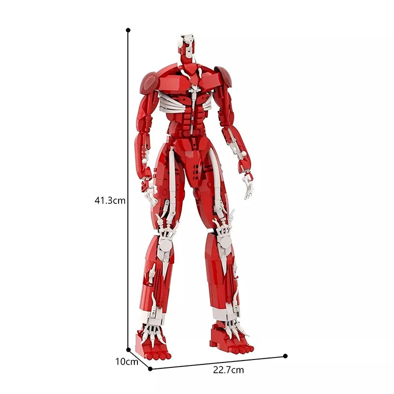 Bricklink MOC Anime Attack on Titan Action Figures Bricks Colossus Titan Mecha Robot Sets Building Blocks Toys For Children Gift