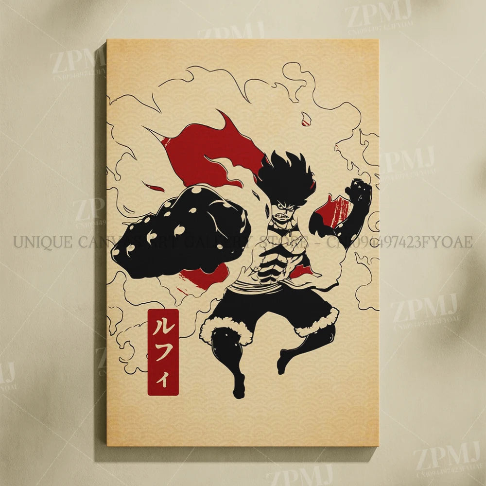 One Piece Monkey D. Luffy Canvas Poster
