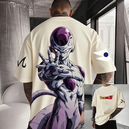 Dragon Ball Frieza Anime Men's T Shirt Cotton Women Short Sleeve Graphic Tee Streetwear Summer Casual Tops Hip Hop Y2k Clothes