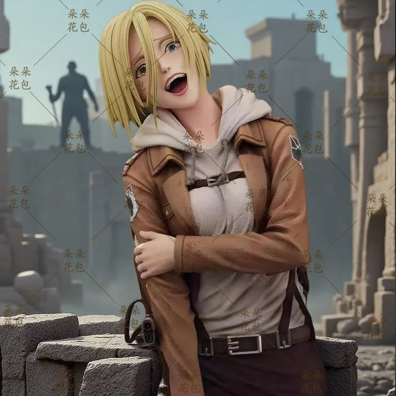 New 28cm Attack On Titan Anime Figures Annie Leonhart Figures Pvc Statue Collection Model Room Decoration Birthday Gift Toys