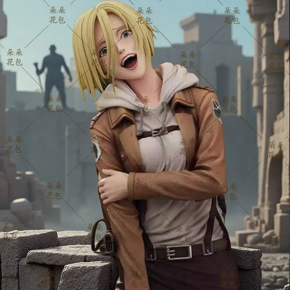 New 28cm Attack On Titan Anime Figures Annie Leonhart Figures Pvc Statue Collection Model Room Decoration Birthday Gift Toys