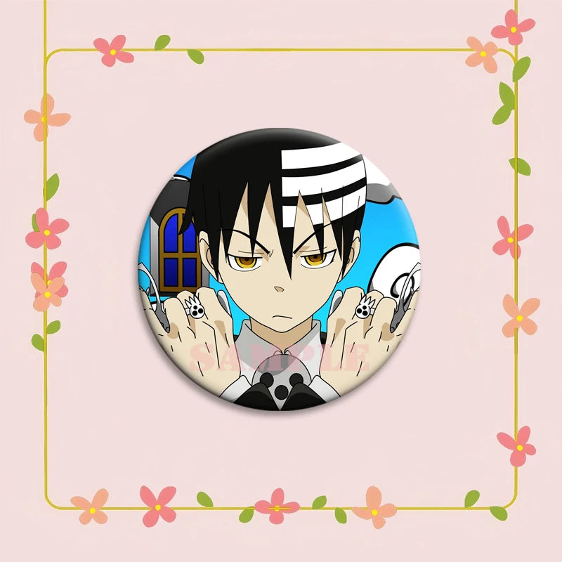 Anime Soul Eater Pins Round Creative Cartoon Badges