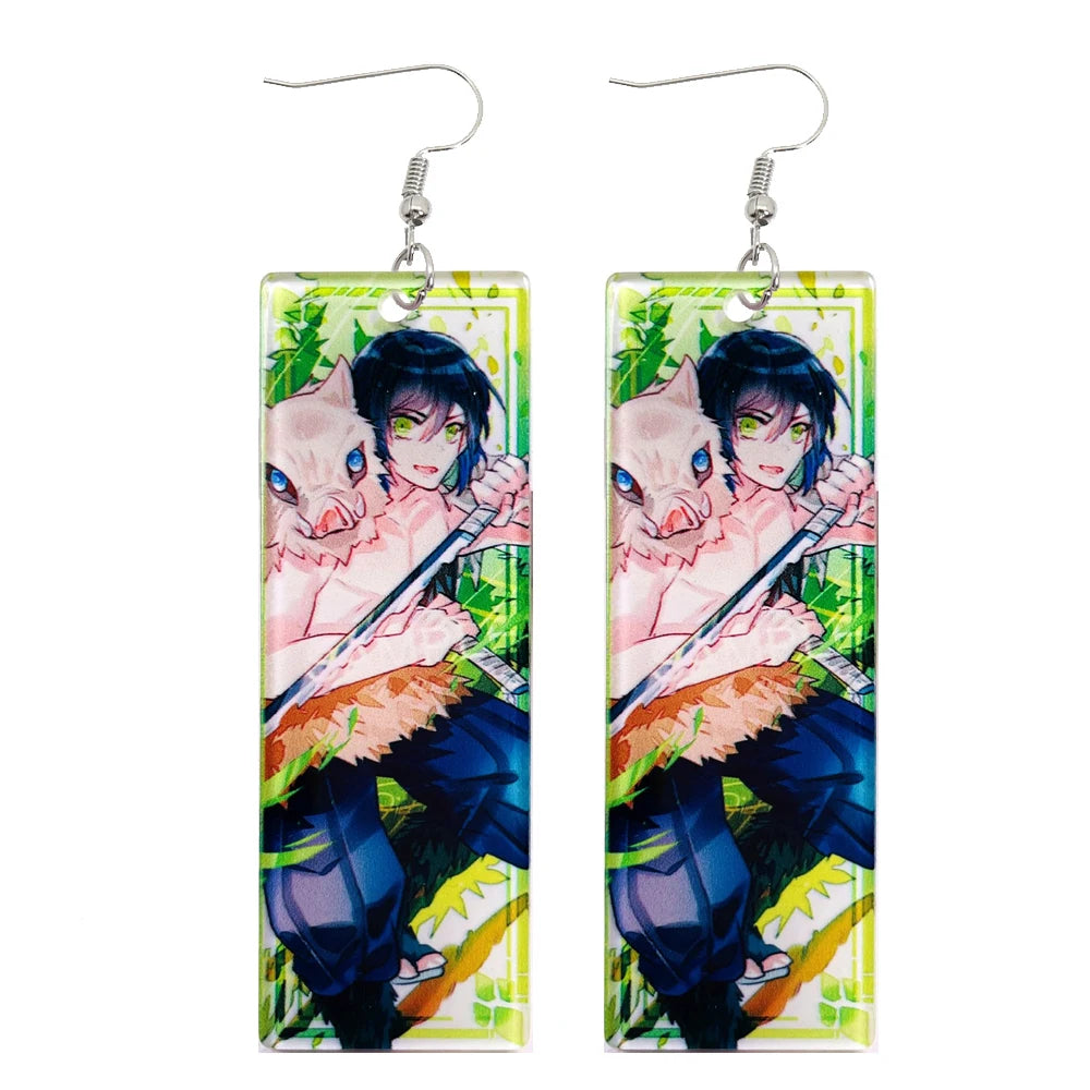 Demon Slayer Tanjiro Hanafuda Earrings