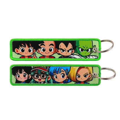 Anime Character Embroidery Keychain