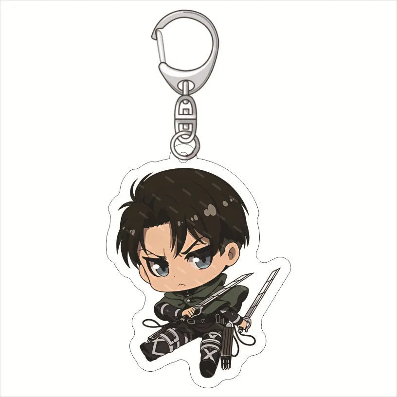 Anime Figure Attack on Titan Acrylic Keychain Model Cosplay Plate Holder Topper Birthday Fans Christmas Desk Decor Plate Gift