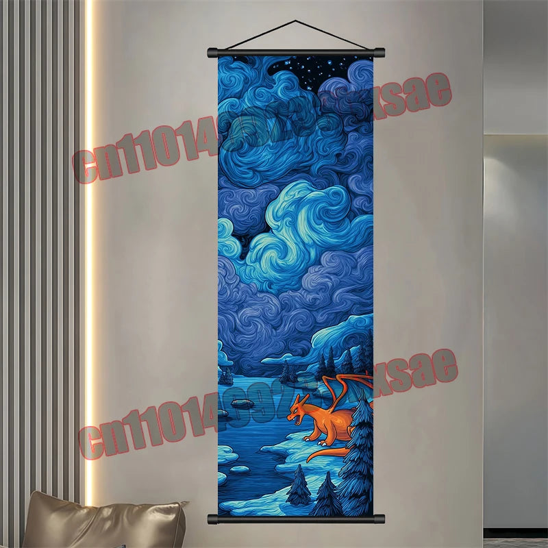 Pokemon Gengar Scroll Painting
