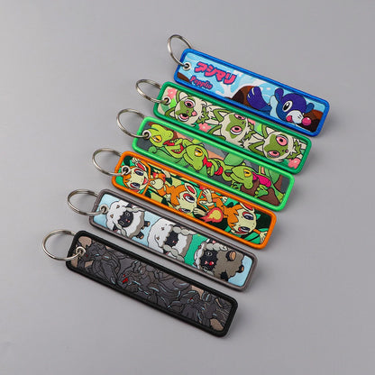 Anime Cute Animals Keyring