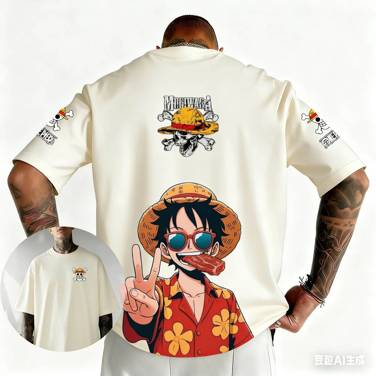 2026 Summer One Piece Luffy Retro Cosplay T-shirt Men's Oversized 3D Printed Short-sleeved Family Unisex Children's Sports Shirt