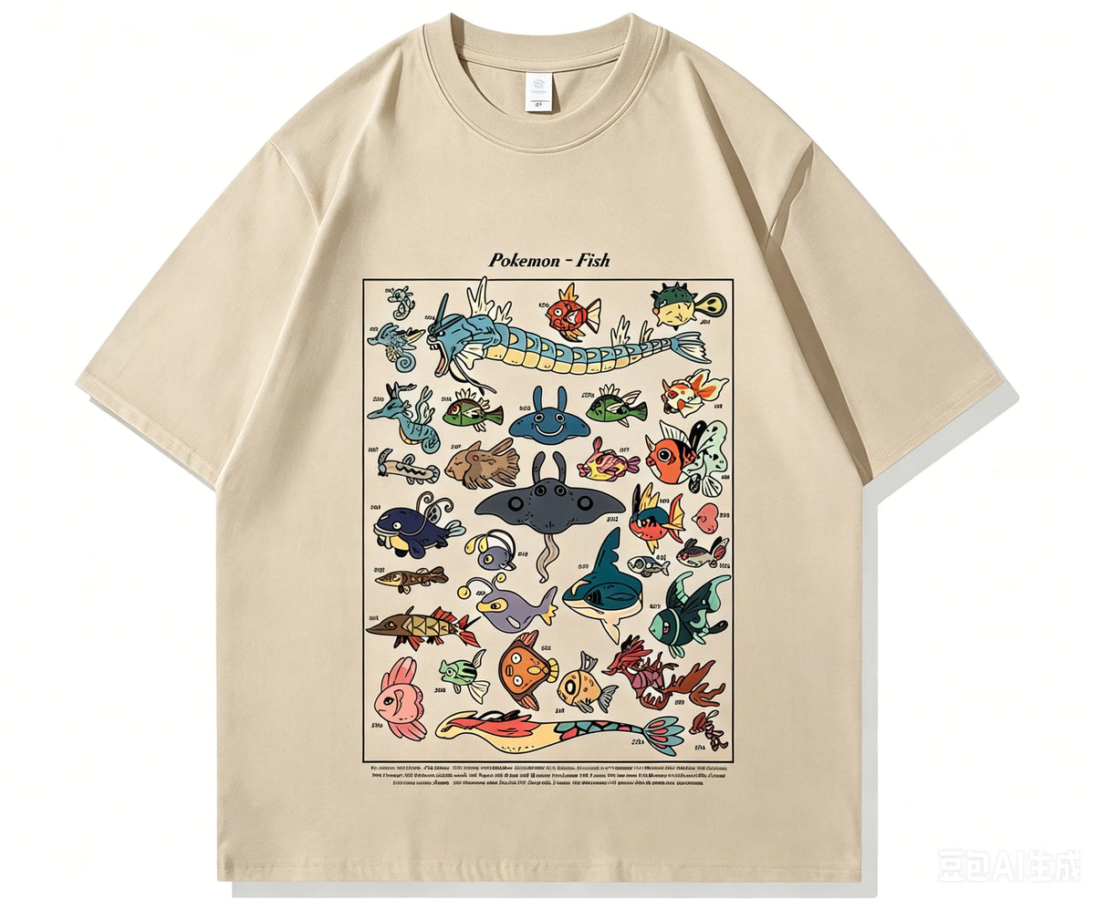 Pokemon Fish Guide Retro T-Shirt