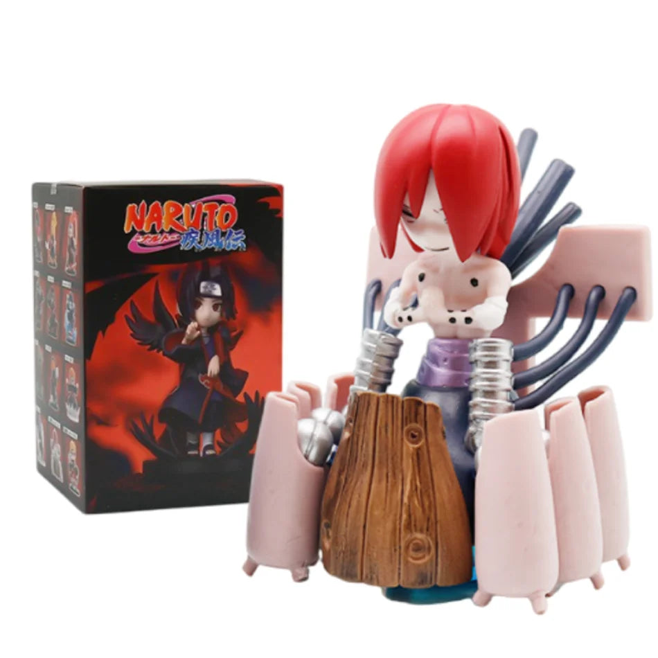 1-12pcs Naruto Blind Box Figure Toys Shippuden Akatsuki Arc Series Trendy Mystery Box PVC Model Surprise Christmas Toys Gift