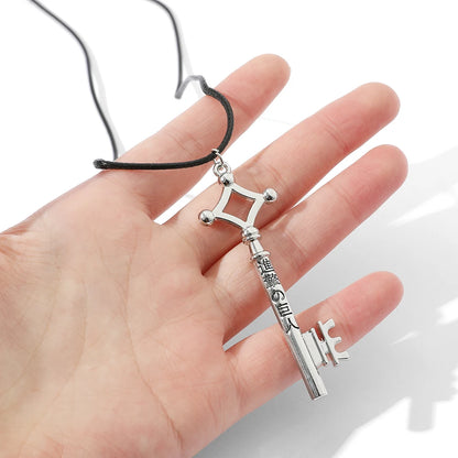 Attack On Titan Necklace Eren Key Shingeki No Kyojin Pendant Fashion Vintage Retro Anime Jewelry For Men Cosplay