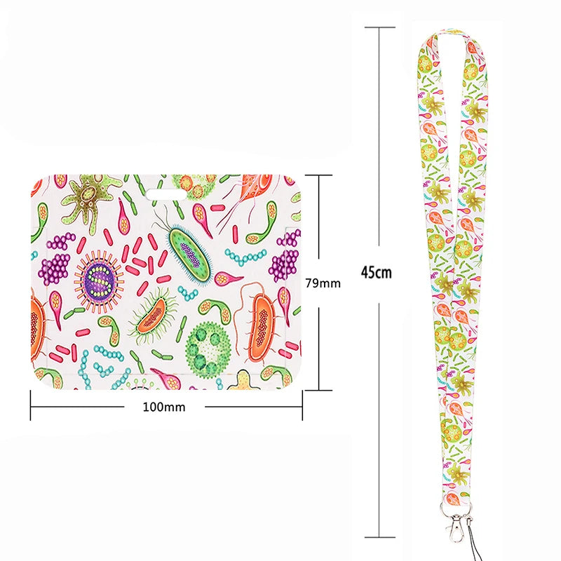100 Styles Anatomy Credential Holder Keychains Neck Lanyard Pass Card Anime Credit Card Holder Keychain Straps Wholesale