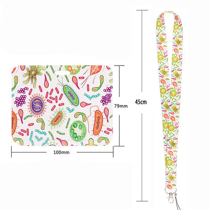 100 Styles Anatomy Credential Holder Keychains Neck Lanyard Pass Card Anime Credit Card Holder Keychain Straps Wholesale