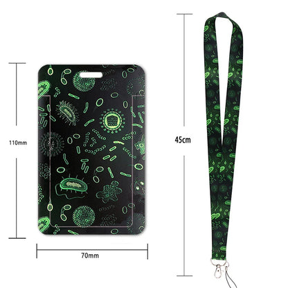 100 Styles Anatomy Credential Holder Keychains Neck Lanyard Pass Card Anime Credit Card Holder Keychain Straps Wholesale