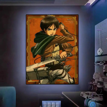 Wall Art Print Poster Japanese Art Exhibition Decorative Painting Modern Home Decor Gift Unframed Pop Anime Attack On Titan