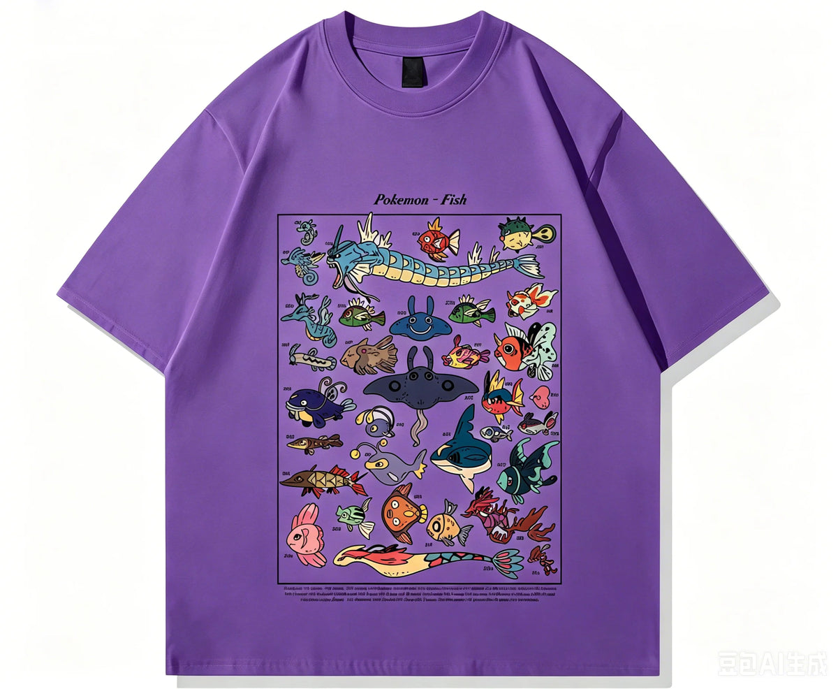 Pokemon Fish Guide Retro T-Shirt