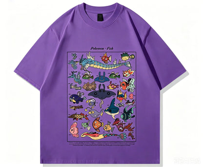 Pokemon Fish Guide Retro T-Shirt