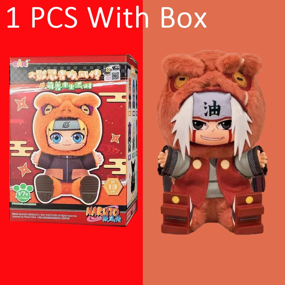 BANDAI Eaki Naruto Uzumaki Naruto Blind Box Shippuden Beast Party Series Jiraiya Plush Doll Anime Characters Are Cute Toys Gifts