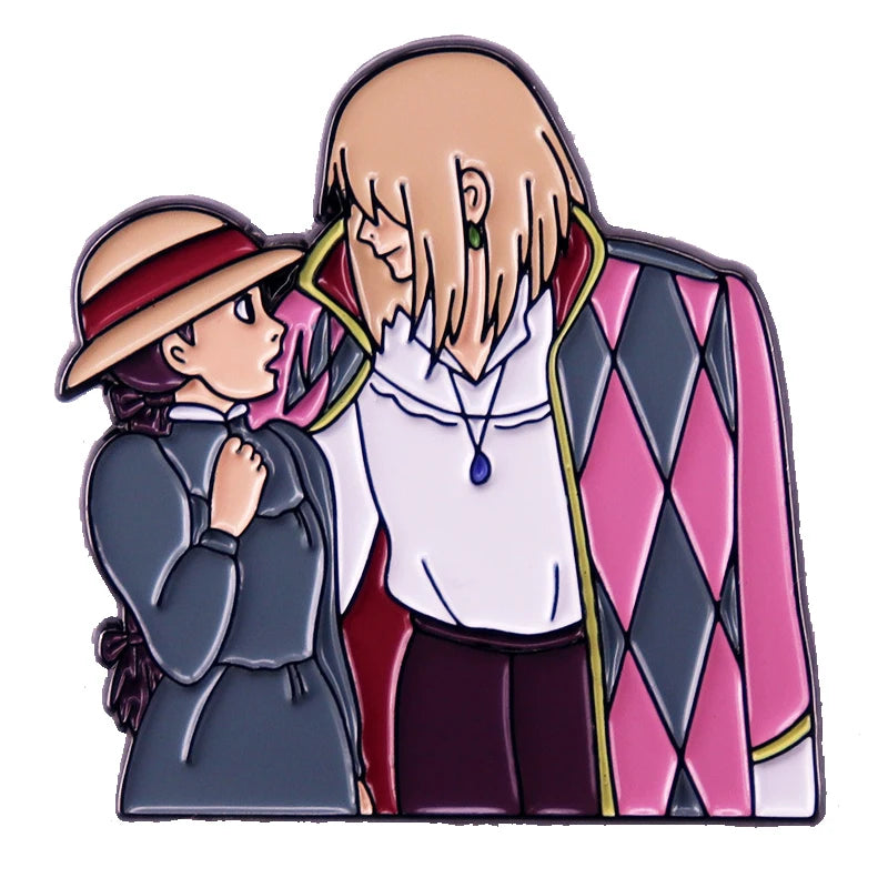 Anime Characters Heart Enamel Pin