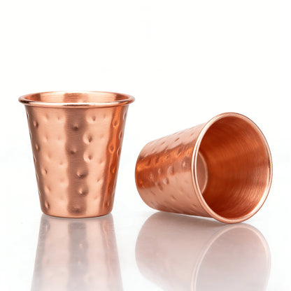 6cs 8Pcs New 100% Copper Cups Pure Solid  Moscow Mule PURE Copper Mugs-Shaped 2oz Cocktail Cups Beer Milk Mug Drinkware