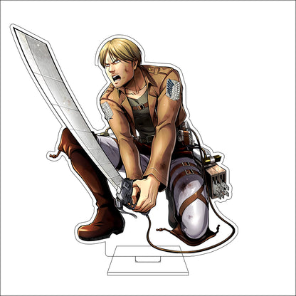 16CM Anime Attack on Titan Cosplay Acrylic Figure Stand Plate Ymir Sasha Braus Conny Springe Ornaments Gifts