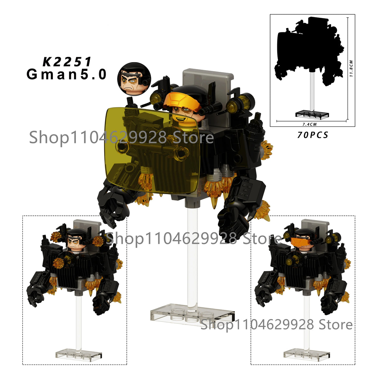 New KDL DJ Upgrade War-Damaged Skibidi Toilet Man Figures Anime Block Toys TvMan Titan Bricks Model Toy For Kid Birthday Gift