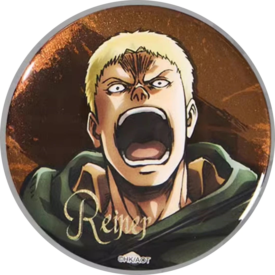 58mm Anime Attack on Titan Eren Jaeger Armin Arlert Erwin Smith Hange Zoe Cosplay COSTUME Badge Pin SPTE Tinplate Brooch﻿ Prop
