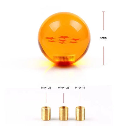 Dragon Ball Super Z Shift Lever Universal Auto Shift Knob Anime Cosplay Orange Ball 54mm Diameter Gear Shift Knob 1-7 Stars Ball
