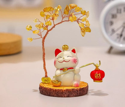 Lucky Cat Fortune Ornament
