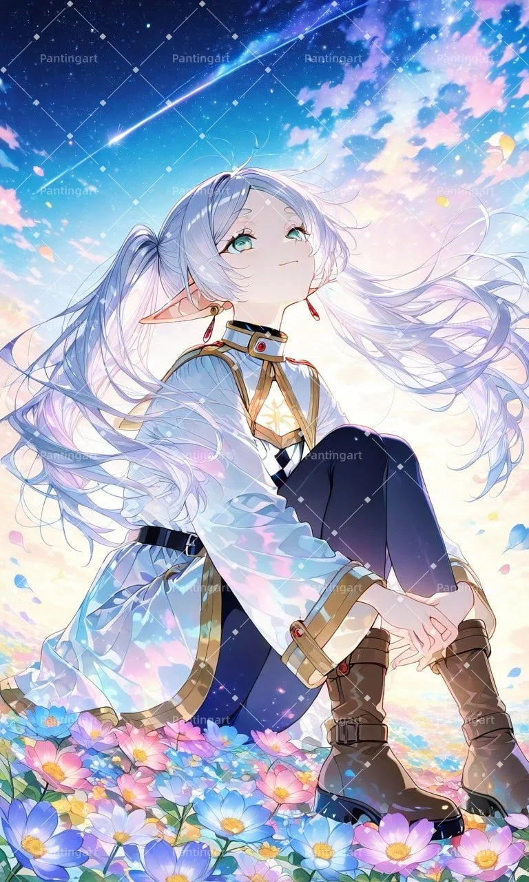 Magic Fantasy F-Frieren Beyond Journeys End Anime Canvas Painting Classic Elf Magic Girl Manga Art Poster Teens' Room Home Decor