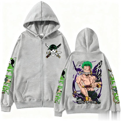 One Piece Zoro Zip Hoodie