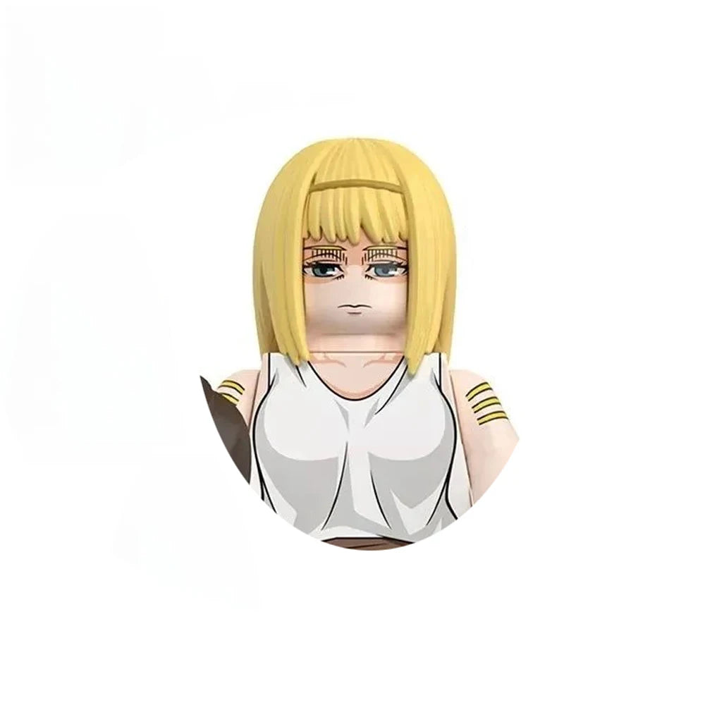 New Attack on Titan Minifigure Keychain Shingeki No Kyojin Eren Levi Mikasa Anime Action Figures Toys for Kids Gift