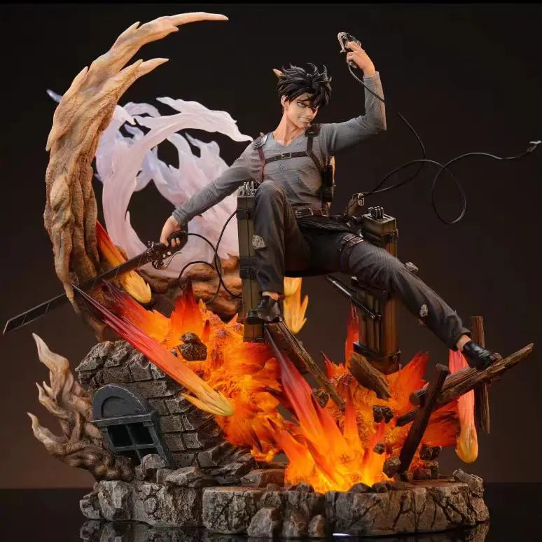 Attack on Titan Survey Corps Figure Blind Box, Random Mystery Character Eren Mikasa Levi, Fight for Freedom Gift